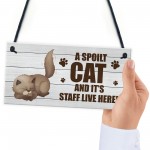 Novelty Funny Cat Sign Pet Sign Pet Gift For Family Home Decor