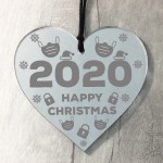 2020 Happy Christmas Lockdown Engraved Bauble Christmas Decor