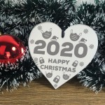 2020 Happy Christmas Lockdown Engraved Bauble Christmas Decor