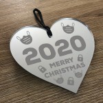 2020 Merry Christmas Lockdown Engraved Bauble Christmas Decor