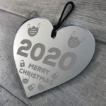 2020 Merry Christmas Lockdown Engraved Bauble Christmas Decor