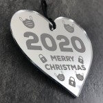 2020 Merry Christmas Lockdown Engraved Bauble Christmas Decor