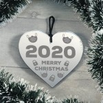 2020 Merry Christmas Lockdown Engraved Bauble Christmas Decor