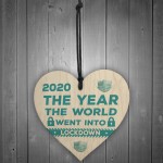 Wooden Heart Christmas Decoration Lockdown Gift Memory