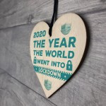 Wooden Heart Christmas Decoration Lockdown Gift Memory