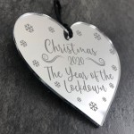 Lockdown Bauble Engraved Heart Christmas Tree Decoration Gift