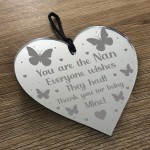 Thank You Gift For Nan Birthday Christmas Engraved Heart