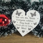 Thank You Gift For Nan Birthday Christmas Engraved Heart