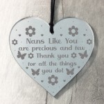 Thank You Gift For Nan Engraved Heart Birthday Christmas Gift