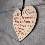 Lockdown Gift Hanging Wooden Heart Couple Gift Christmas Decor