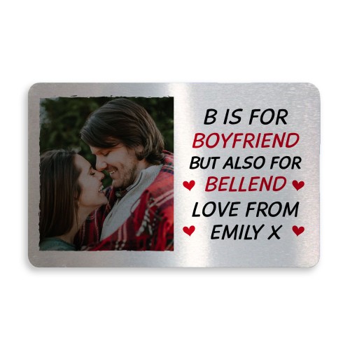 Funny Boyfriend Personalised Gift Metal Wallet Card Gift For Him
