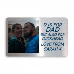 Personalised Photo Gift For Dad Novelty Metal Wallet Card Funny