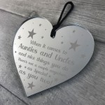 Birthfay Christmas Gift For Auntie Uncle Engraved Heart Thankyou