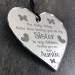 Gift For Auntie Birthday Christmas Engraved Heart Sister Gift