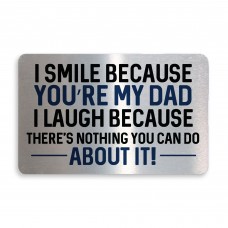 Novelty Dad Metal Wallet Card Christmas Birthday Gift For Dad