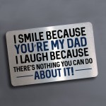 Novelty Dad Metal Wallet Card Christmas Birthday Gift For Dad