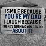 Novelty Dad Metal Wallet Card Christmas Birthday Gift For Dad