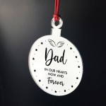 Dad Memorial Gift Mirror Acrylic Christmas Tree Decoration