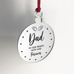 Dad Memorial Gift Mirror Acrylic Christmas Tree Decoration