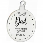 Dad Memorial Gift Mirror Acrylic Christmas Tree Decoration