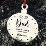 Dad Memorial Gift Mirror Acrylic Christmas Tree Decoration