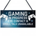 Funny Rude Gaming Sign Gift For Son Brother Christmas Birthday