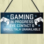 Funny Rude Gaming Sign Gift For Son Brother Christmas Birthday