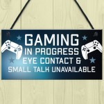 Funny Rude Gaming Sign Gift For Son Brother Christmas Birthday