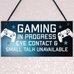 Funny Rude Gaming Sign Gift For Son Brother Christmas Birthday