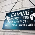 Funny Rude Gaming Sign Gift For Son Brother Christmas Birthday