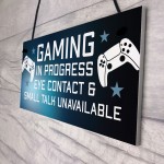 Funny Rude Gaming Sign Gift For Son Brother Christmas Birthday