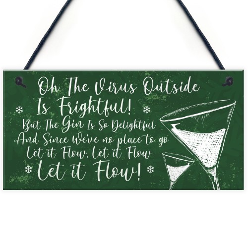 Funny Bar Sign Lockdown Gift Kitchen Garden Gin Bar Sign