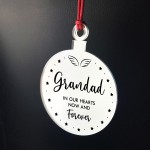 Grandad Memorial Gift Mirror Acrylic Christmas Tree Decoration