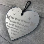 Thank You Gift For Friend Engraved Heart Birthday Christmas Gift