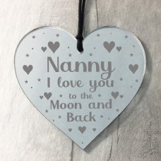 Nanny Gift Engraved Heart Love Plaque Gift From Grandchildren