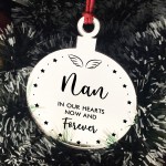 Nan Memorial Gift Mirror Acrylic Christmas Tree Decoration