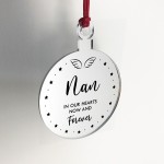 Nan Memorial Gift Mirror Acrylic Christmas Tree Decoration