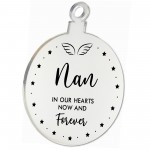Nan Memorial Gift Mirror Acrylic Christmas Tree Decoration