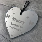 Memorial Gift For Mum Dad Nan Grandad Engraved Hanging Heart