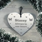 Memorial Gift For Mum Dad Nan Grandad Engraved Hanging Heart