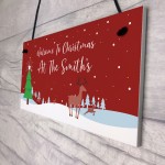 Personalised Christmas At The ANY NAME Sign Family Gift