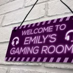 Novelty Gaming Room Sign Funny Gift For Daughter Girlfriend