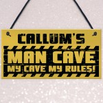 Personalised Man Cave Sign Garage Sign Retro Bar Shed BBQ Gift