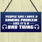 Novelty Gaming Games Room Sign Funny Gift For Brother Son