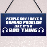 Novelty Gaming Games Room Sign Funny Gift For Brother Son