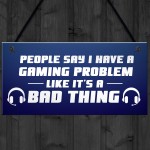 Novelty Gaming Games Room Sign Funny Gift For Brother Son