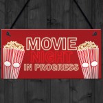 Cinema Room Home Decor Gift Boys Girls Bedroom Sign