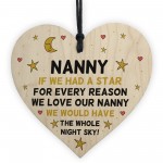 Novelty Gift For Nanny Birthday Christmas Wood Heart Thank You