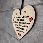 Friendship Gift For Best Friend Christmas Birthday Wood Heart