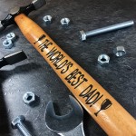 Worlds Best DAD Engraved Hammer Birthday Christmas Gifts